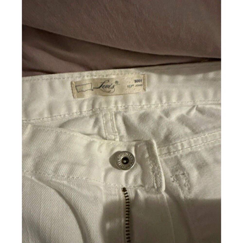 VTG Y2K Levi's 515 Women's White Denim Bootcut Stretch Jeans sz 8